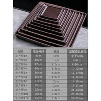 Bonsai Pot Drip Tray Ceramic Rectangular Square Round Planter Base
