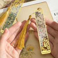 Brass Hollow Metal Bookmark with Chinese Calligraphy for Graduation Gifts and Souvenirs