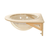 Wooden Cat Hammock Window Perch with Suction Cups - Space Capsule Design