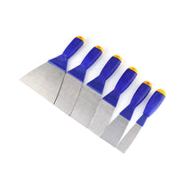 Blue Plastic Handle Putty Knife Cleaning Scraper Set - 1-inch to 6-inch Plaster Scraper