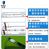 Golf Putting Alignment Mirror Training Aid with Foldable Design for Indoor Practice