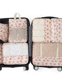 7-Piece Cartoon Travel Storage Bag Set for Clothes and Underwear