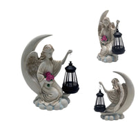 Solar Angel Girl Garden Statue with Lantern - Outdoor Decorative Night Light