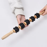 Wooden Massage Roller Stick for Back, Waist, Neck, and Muscle Relaxation