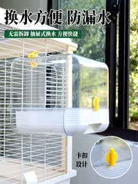 Parrot Bird Bath Tub for Cockatiels and Lovebirds, Universal Vertical and Horizontal Wire Cage Accessory