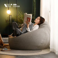 Lazy Sofa Bean Bag Chair with Footrest, EPP Filling, Washable Cover, Single Person Lounger for Balcony Bedroom