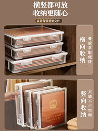 Household Document Storage Box for Certificates, Property Deeds, Birth Certificates, and Important Files