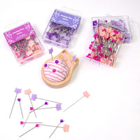 Fabric Pin Cushion with 80PCS Positioning Pins for Sewing and Quilting