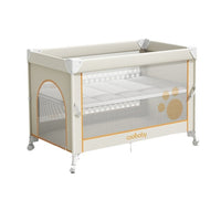 Coolbaby Multifunctional Baby Crib with Wheels, Co-sleeper Bassinet, and Playard