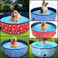 Inflatable Pet Swimming Pool Foldable Portable Dog Cat Bath Tub Outdoor Play