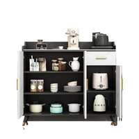 Modern Minimalist Sideboard Cabinet Rock Slab Dining Cabinet Kitchen Storage Rack Living Room Bar Tea Cabinet