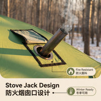 Automatic Hexagonal Pop-Up Tent for Outdoor Camping, Waterproof & Mosquito-Proof, 4-6 Person