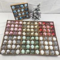 Christmas Glitter Ball Ornaments Set for Holiday Party Decoration