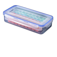 Ice Cube Tray with Storage Bin and Lid, Sphere Ice Ball Maker for Freezer, Commercial Plastic Ice Mold