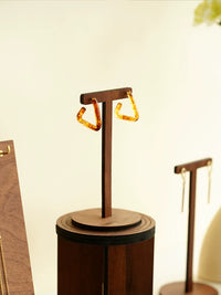 Vintage Walnut Jewelry Display Stand for Necklaces, Bracelets, and Earrings - Large Capacity Organizer