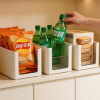 Japanese Style Rectangular Storage Bins for Cabinets and Pantry Organization, Set of 2