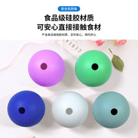 Spherical Ice Ball Mold with Funnel, Silicone Large Round Ice Cube Tray for Home Bar