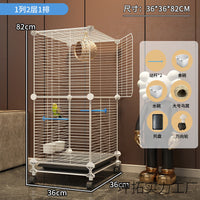 Large Pet Bird Cage Parrot Cage Home Use Cockatiel Peony Tiger Skin Small Sun Special New Anti-Splash Luxury