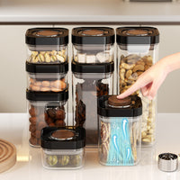 Press-Type Airtight Food Storage Container for Kitchen Pantry Organization