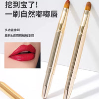 Retractable Lip Brush with Cap for Professional Makeup Application