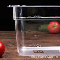 Clear PC Food Pan with Lid, Rectangular Acrylic Display Container for Hot Pot & Buffet
