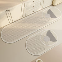Japanese Style Diatomaceous Earth Absorbent Kitchen & Bath Mat, Non-Slip Quick Dry Floor Mat