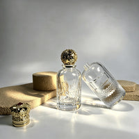 Vintage Embossed Glass Perfume Spray Bottle 100ml