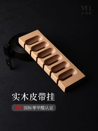 Solid Wood Adhesive Belt Hook for Door Back Wall Mount Storage