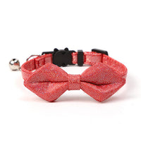 Gentleman Style Glitter Bow Tie Cat Collar with Bell