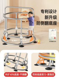 Kids Indoor Trampoline with Safety Net and Adjustable Bar, 1.2M