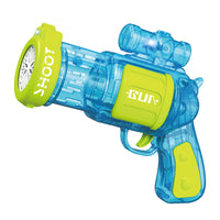 Revolver Electric Bubble Gun with 16 Holes, LED Lights, One-Key Operation for Kids Outdoor Play