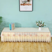 New Chinese Style Lace TV Cabinet Dust Cover Rectangular Living Room Tablecloth Tea Table Mat