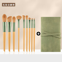 PU Leather Makeup Brush Holder with Aluminum Tube, Waterproof Cosmetic Organizer for Long-Handled Brushes