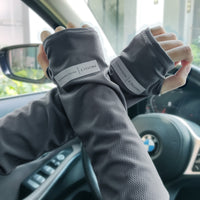 Unisex Cooling Arm Sleeves UV Protection Ice Silk Sun Sleeves for Driving Cycling Outdoor Sports