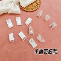 DIY Self-Adhesive Acrylic Clip for ID Badges & Photos, Double-Sided Transparent Plastic Holder for Crafts