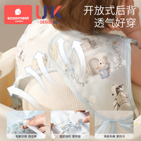 Kids' Waterproof Long-Sleeve Bib Apron with Detachable Hem for Feeding and Art