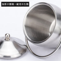 Stainless Steel Double-Layer Ice Bucket with Lid for Bar & Restaurant, Beer & Champagne Chiller