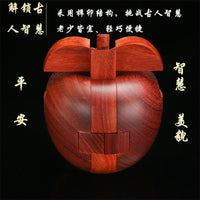 Heart-Shaped Luban Lock Puzzle Box Wooden Brain Teaser Toy Gift for Valentine's Day Birthday Wedding
