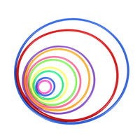 Ring Toss Game for Kids, Solid and Hollow Plastic Rings for Outdoor Carnival Party Favors