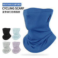 Summer Outdoor Sports Sun Protection Face Mask with Ear Loops, Breathable Quick-Dry Neck Gaiter