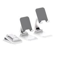 Foldable Desktop Phone and Tablet Stand, Adjustable Metal Holder for Desk