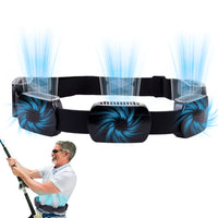 Portable USB Waist Fan for Outdoor Sports and Fishing - Hands-Free Cooling
