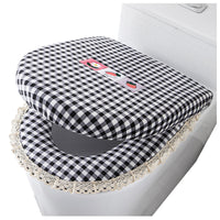 Toilet Seat Cover Set, Thick Plush Zippered, Enlarged, 2-Piece, for Home Use