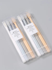 Japanese Soft Bristle Toothbrush Set - Ultra-Fine, Small Head, Portable for Travel