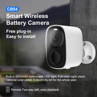 WiFi Outdoor Solar Security Camera with Night Vision and Low Power Consumption