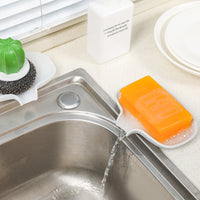 Silicone Soap Dish with Drainage for Kitchen and Bathroom Countertops