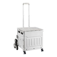 Foldable Shopping Cart with Wheels, Portable Utility Cart for Groceries, Laundry, and Outdoor Use