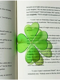 Cute Four-Leaf Clover Transparent Acrylic Bookmark for Students
