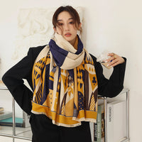 Women's Cashmere-Feel Warm Cape Shawl Scarf for Winter