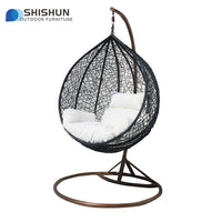Outdoor Wicker Hanging Egg Chair for Balcony Patio Garden